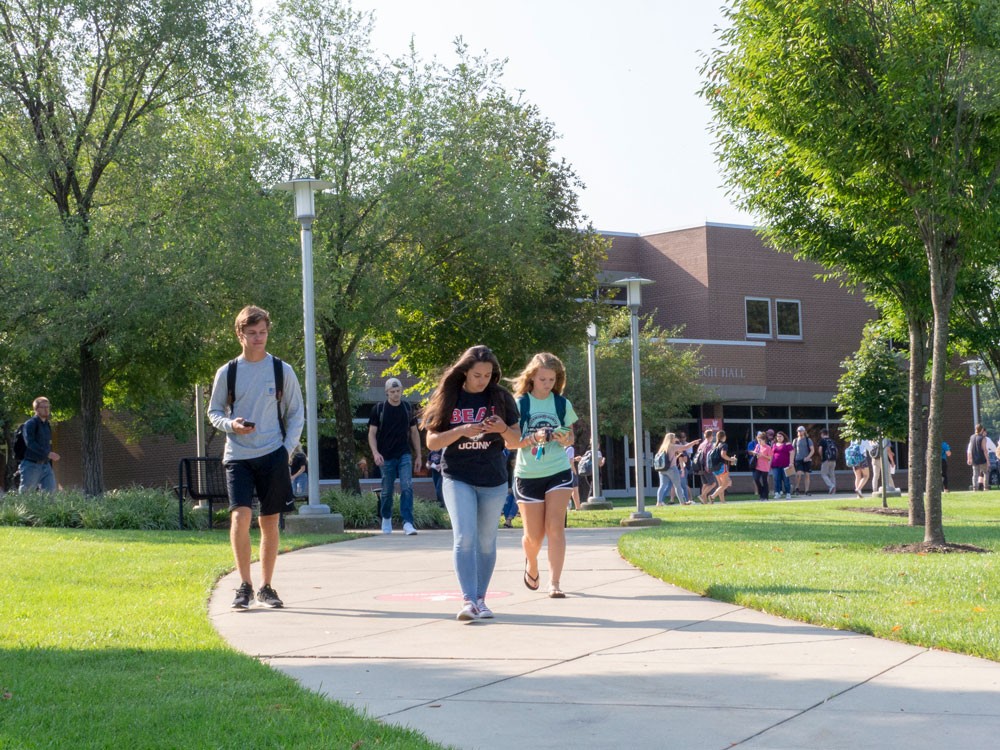 Students walking on Clermont campus